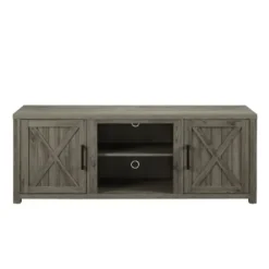 Tv Stands & Media Consoles-Kirkland's Home Wood Farmhouse Media Cabinet Gray