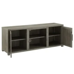 Tv Stands & Media Consoles-Kirkland's Home Wood Farmhouse Media Cabinet Gray