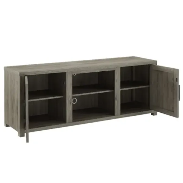 Tv Stands & Media Consoles-Kirkland's Home Wood Farmhouse Media Cabinet Gray