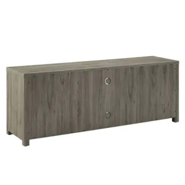 Tv Stands & Media Consoles-Kirkland's Home Wood Farmhouse Media Cabinet Gray
