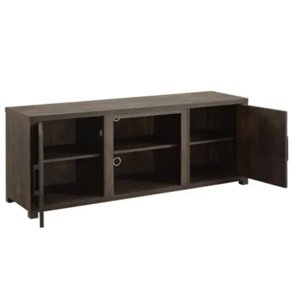 Tv Stands & Media Consoles-Kirkland's Home Wood Farmhouse Media Cabinet Brown