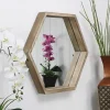 Decorative Mirrors-Kirkland's Home Wood Frame Hexagon Wall Mirror