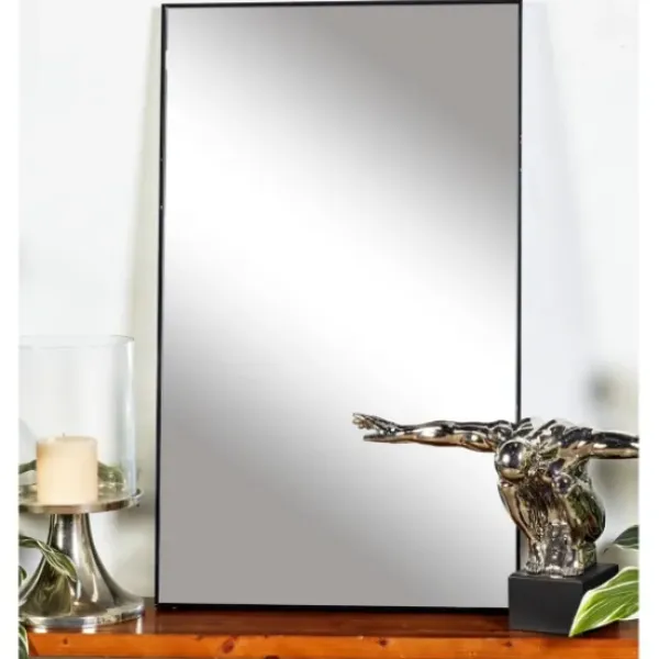 Framed Mirrors-Kirkland's Home Wood Framed Mirror, 24X40 In. Black