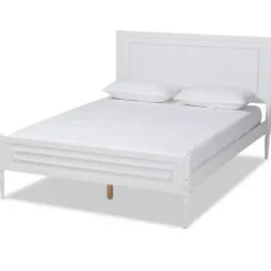 Beds & Headboards-Kirkland's Home Wood Full Platform Bed Frame White