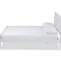 Beds & Headboards-Kirkland's Home Wood Full Platform Bed Frame White