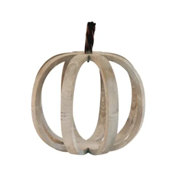 Statues & Figurines-Kirkland's Home Wood Geometric Chain Sculptures, Set Of 3 White