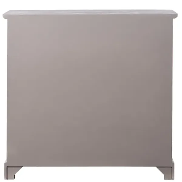 Cabinets & Sideboards-Kirkland's Home Wood Glass Arched Doors Cabinet Gray