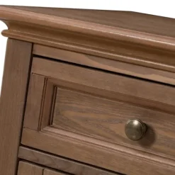 Cabinets & Sideboards-Kirkland's Home Wood Glass Door Sideboard Cabinet Brown