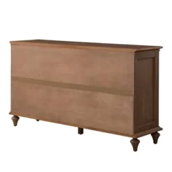 Cabinets & Sideboards-Kirkland's Home Wood Glass Door Sideboard Cabinet Brown