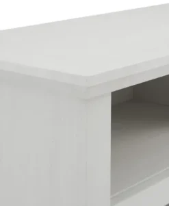 Tv Stands & Media Consoles-Kirkland's Home Wood Glass Pane Door Corner Tv Stand White