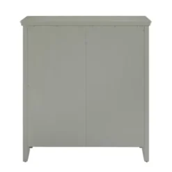 Cabinets & Sideboards-Kirkland's Home Wood Grid 2-Door Accent Cabinet Gray