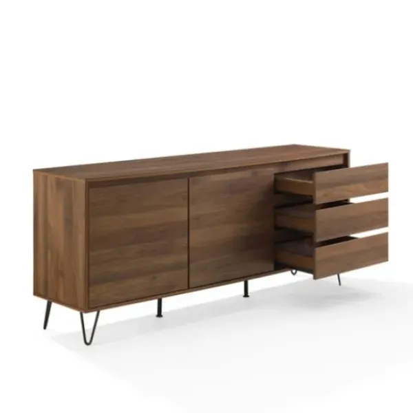 Tv Stands & Media Consoles-Kirkland's Home Wood Hairpin Legs Media Cabinet Brown