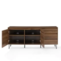 Tv Stands & Media Consoles-Kirkland's Home Wood Hairpin Legs Media Cabinet Brown