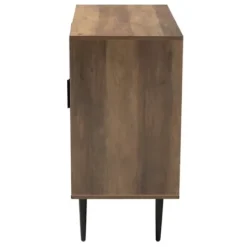 Cabinets & Sideboards-Kirkland's Home Wood Half Moon Doors Cabinet Brown