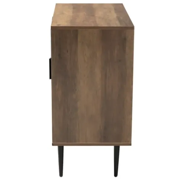 Cabinets & Sideboards-Kirkland's Home Wood Half Moon Doors Cabinet Brown