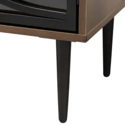 Cabinets & Sideboards-Kirkland's Home Wood Half Moon Doors Cabinet Brown