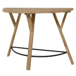 Console Tables-Kirkland's Home Wood Half Round Console Table Brown