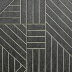 Wall Plaques-Kirkland's Home Wood Intersecting Carved Lines Wall Plaque Black