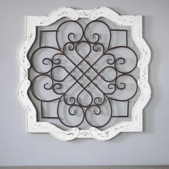 Wall Plaques-Kirkland's Home Wood Isabelline Plaque White