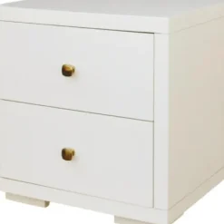 Beds & Headboards-Kirkland's Home Wood King Platform Bed And 2-Nightstand Set White