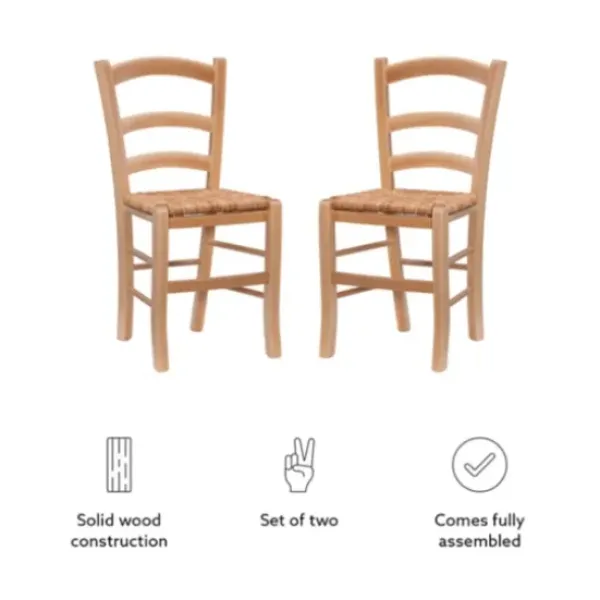 Dining Chairs-Kirkland's Home Wood Ladderback Dining Chairs, Set Of 2 Tan