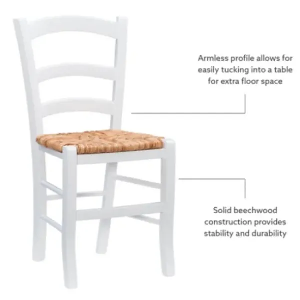 Dining Chairs-Kirkland's Home Wood Ladderback Dining Chairs, Set Of 2 White