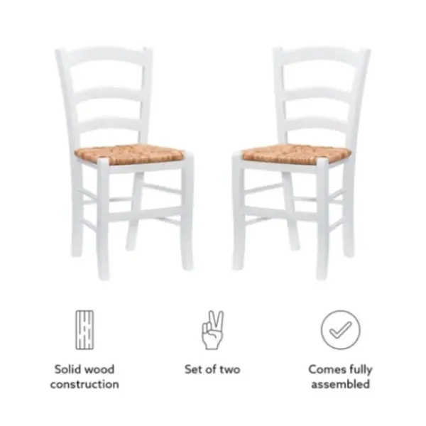 Dining Chairs-Kirkland's Home Wood Ladderback Dining Chairs, Set Of 2 White