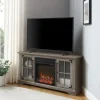 Tv Stands & Media Consoles-Kirkland's Home Wood Led Fireplace Media Cabinet Gray