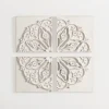 Wall Plaques-Kirkland's Home Wood Medallion 4-Pc. Wall Plaque Set White