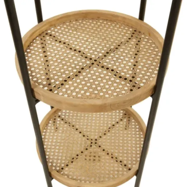 Accent & End Tables-Kirkland's Home Wood Mesh Woven 3-Tier Accent Table Brown