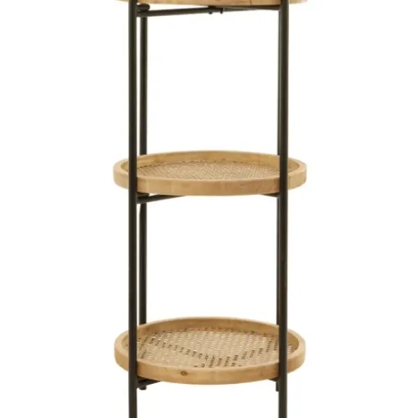 Accent & End Tables-Kirkland's Home Wood Mesh Woven 3-Tier Accent Table Brown