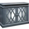 Cabinets & Sideboards-Kirkland's Home Wood Mirrored 2-Door Cabinet Blue