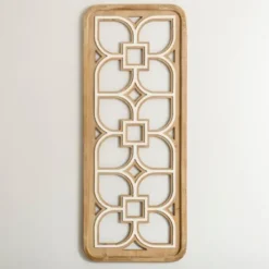Wall Plaques-Kirkland's Home Wood Modern Floral Wall Plaque Brown