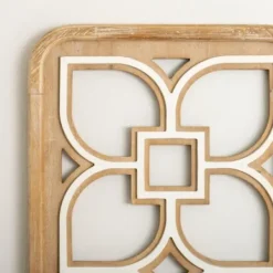 Wall Plaques-Kirkland's Home Wood Modern Floral Wall Plaque Brown