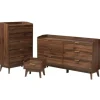 Dressers & Chests-Kirkland's Home Wood Modern 3-Pc. Dresser Set Brown