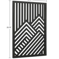 Wall Plaques-Kirkland's Home Wood Montour Wall Plaques, Set Of 2 Black