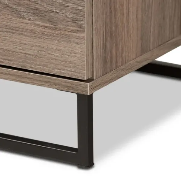 Dressers & Chests-Kirkland's Home Wood Oak Finish 4-Drawer Chest Brown