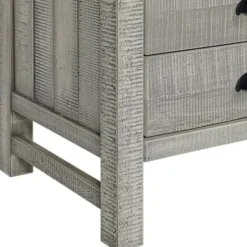 Nightstands-Kirkland's Home Wood Open Shelf Nightstand Gray