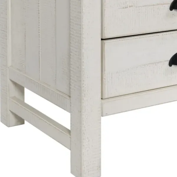 Nightstands-Kirkland's Home Wood Open Shelf Nightstand White