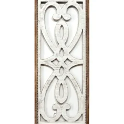 Wall Plaques-Kirkland's Home Wood Panel Scroll Wall Plaque White