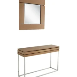 Console Tables-Kirkland's Home Wood 2-Pc. Console Table And Mirror Set Brown