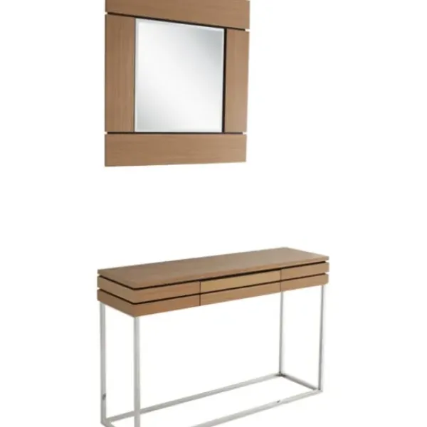 Console Tables-Kirkland's Home Wood 2-Pc. Console Table And Mirror Set Brown