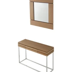 Console Tables-Kirkland's Home Wood 2-Pc. Console Table And Mirror Set Brown