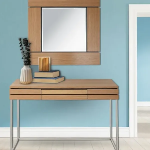 Console Tables-Kirkland's Home Wood 2-Pc. Console Table And Mirror Set Brown