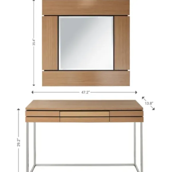 Console Tables-Kirkland's Home Wood 2-Pc. Console Table And Mirror Set Brown
