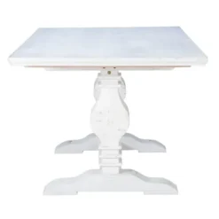 Dining Tables-Kirkland's Home Wood Pedestal Dining Table White