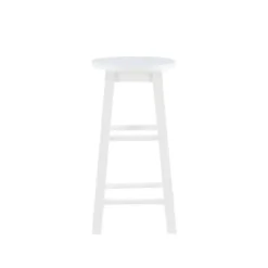 Bar Stools & Counter Height Stools-Kirkland's Home Wood Pub Classic Backless Counter Stool White