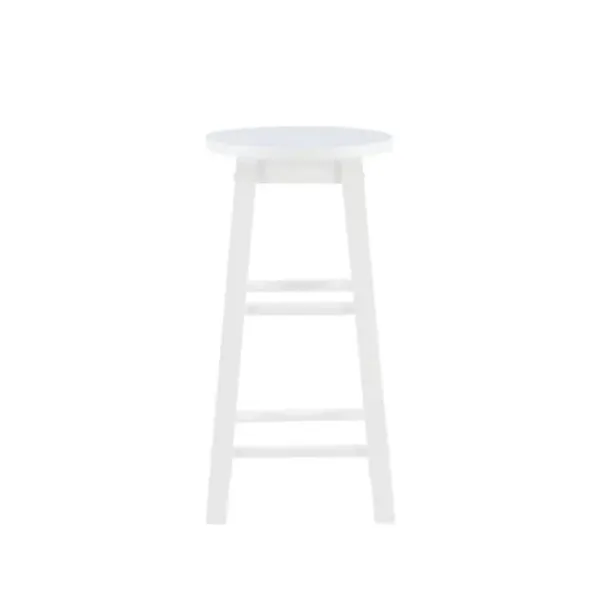 Bar Stools & Counter Height Stools-Kirkland's Home Wood Pub Classic Backless Counter Stool White