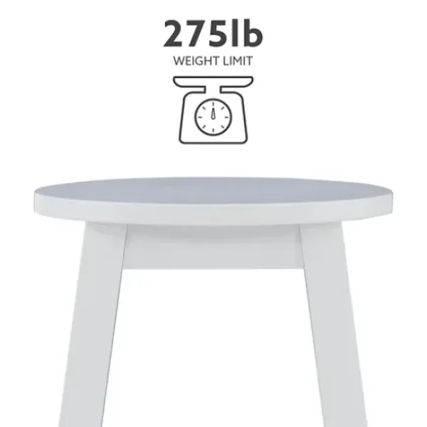 Bar Stools & Counter Height Stools-Kirkland's Home Wood Pub Classic Backless Counter Stool White