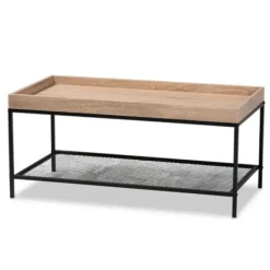 Coffee Tables-Kirkland's Home Wood Raised Edge Coffee Table Brown